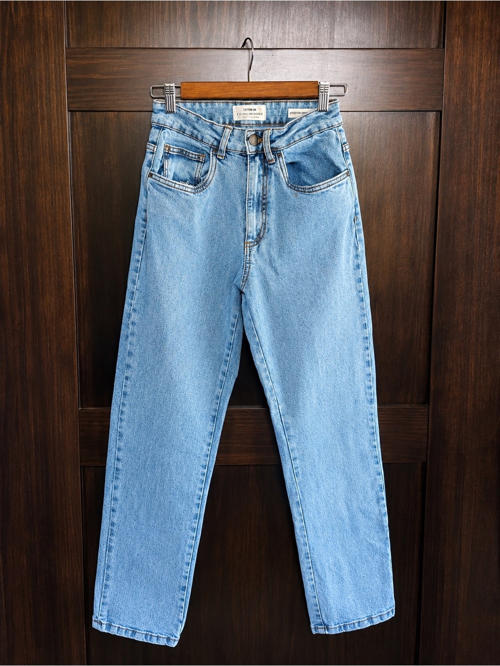 Cotton On Light Blue Straight Leg Jeans